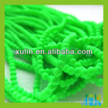 pulseras accesorios sólido azul fluorescencia color acrílico cuentas redondas